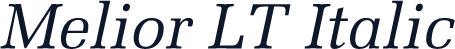 Melior LT Italic