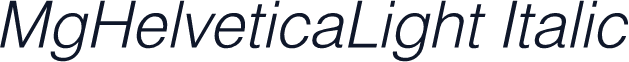 MgHelveticaLight Italic