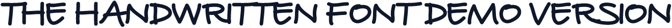 THE HANDWRITTEN FONT DEMO VERSION