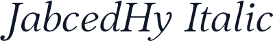 JabcedHy Italic
