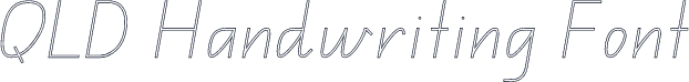 QLD Handwriting Font
