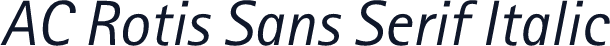 AC Rotis Sans Serif Italic