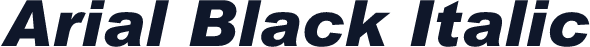 Arial Black Italic