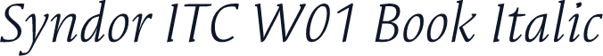 Syndor ITC W01 Book Italic