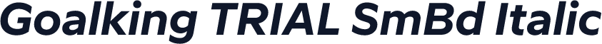 Goalking TRIAL SmBd Italic