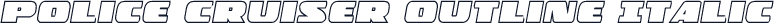 Police Cruiser Outline Italic