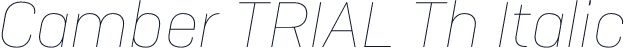Camber TRIAL Th Italic