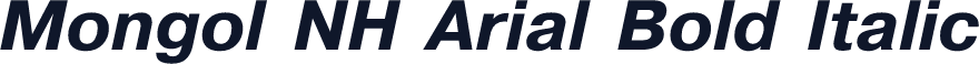 Mongol NH Arial Bold Italic