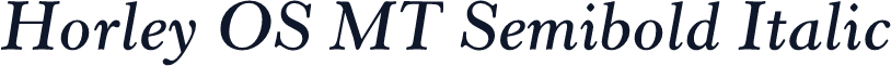 Horley OS MT Semibold Italic
