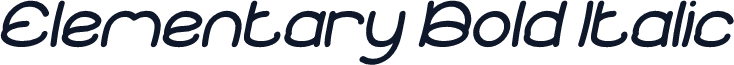 Elementary Bold Italic