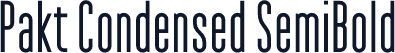 Pakt Condensed SemiBold
