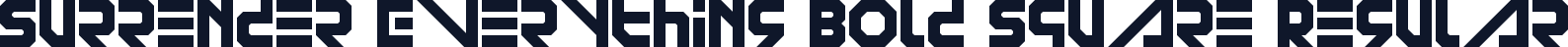 Surrender Everything Bold Square Regular