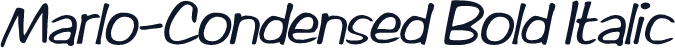 Marlo-Condensed Bold Italic