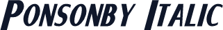 Ponsonby Italic
