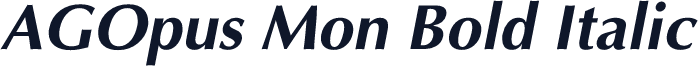 AGOpus Mon Bold Italic
