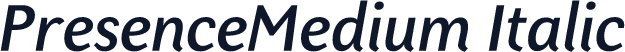PresenceMedium Italic