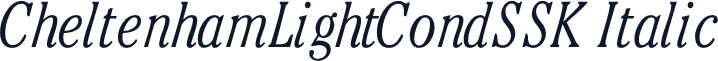 CheltenhamLightCondSSK Italic