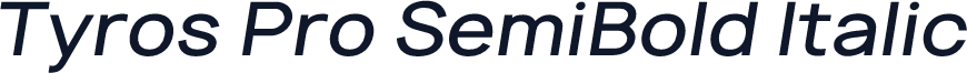 Tyros Pro SemiBold Italic