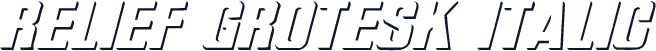 Relief Grotesk Italic