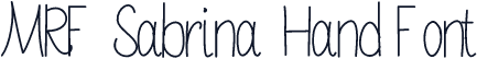 MRF Sabrina Hand Font