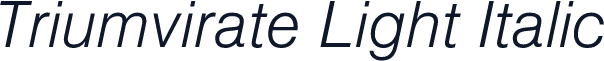 Triumvirate Light Italic