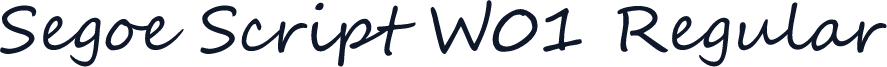 Segoe Script W01 Regular