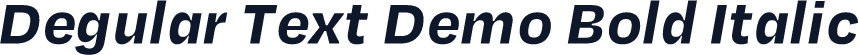 Degular Text Demo Bold Italic