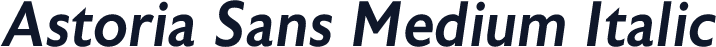 ☞Astoria Sans Medium Italic