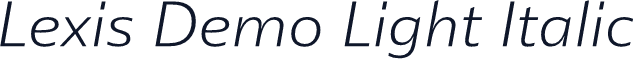 Lexis Demo Light Italic