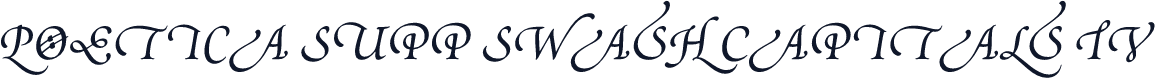 Poetica Supp Swash Capitals IV