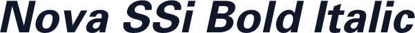 Nova SSi Bold Italic