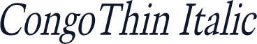 CongoThin Italic
