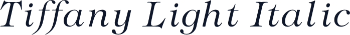 Tiffany Light Italic