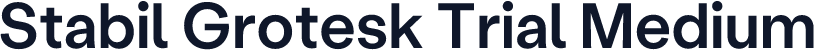 Stabil Grotesk Trial Medium