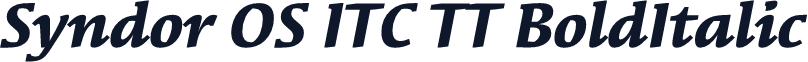 Syndor OS ITC TT BoldItalic