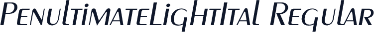 PenultimateLightItal Regular