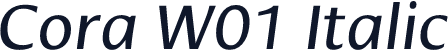 Cora W01 Italic