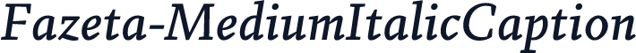 ☞Fazeta-MediumItalicCaption