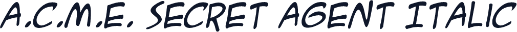 A.C.M.E. Secret Agent Italic