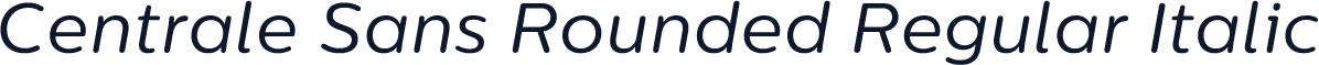 Centrale Sans Rounded Regular Italic