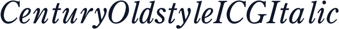CenturyOldstyleICGItalic