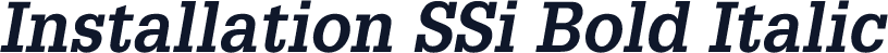 Installation SSi Bold Italic