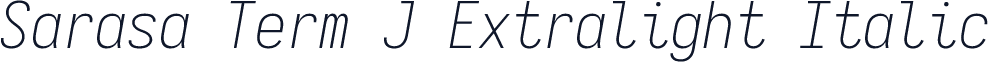 Sarasa Term J Extralight Italic
