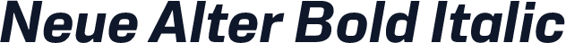 Neue Alter Bold Italic