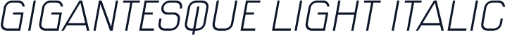 Gigantesque Light Italic