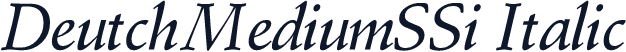 DeutchMediumSSi Italic