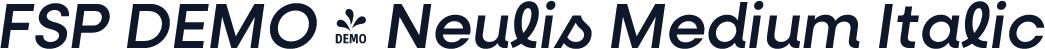 FSP DEMO - Neulis Medium Italic