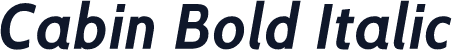 Cabin Bold Italic
