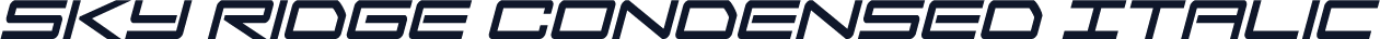 Sky Ridge Condensed Italic