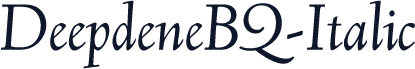 DeepdeneBQ-Italic